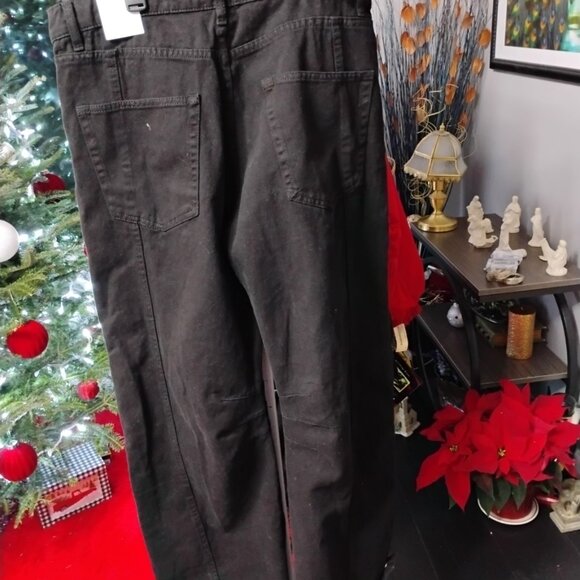 ZARA Women’s Black Cargo Jeans Relaxed Fit Utility Pants Size 34 - Picture 4 of 6